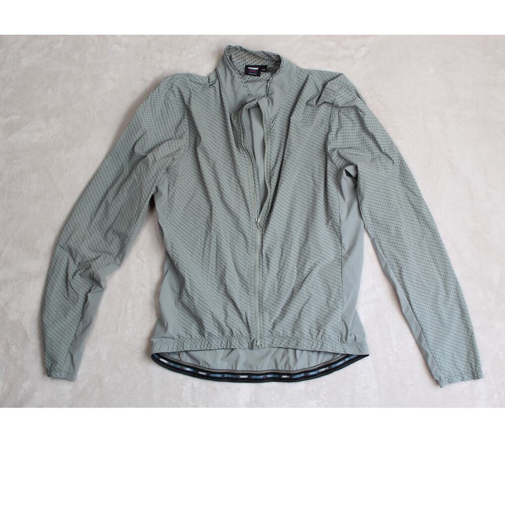 Ornot Cycling Jacket Womens Large Gray Packable Windbreaker Bike Performance
